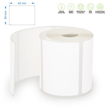 Direct thermal label roll for portable printer use